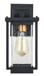 1-Light Outdoor Wall Sconce, Matte Black, Clear Seeded Glass Shade, Outdoor Lighting Modern, Front Porch Décor, E26 Bulb, Patio Decor - 7.87"L x 7.09"W x 15.08"H Load image into Gallery viewer, 1-Light Outdoor Wall Sconce, Matte Black, Clear Seeded Glass Shade, Outdoor Lighting Modern, Front Porch Décor, E26 Bulb, Patio Decor - 7.87"L x 7.09"W x 15.08"H