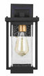 1-Light Outdoor Wall Sconce, Matte Black, Clear Seeded Glass Shade, Outdoor Lighting Modern, Front Porch Décor, E26 Bulb, Patio Decor - 7.87"L x 7.09"W x 15.08"H Load image into Gallery viewer, 1-Light Outdoor Wall Sconce, Matte Black, Clear Seeded Glass Shade, Outdoor Lighting Modern, Front Porch Décor, E26 Bulb, Patio Decor - 7.87"L x 7.09"W x 15.08"H