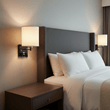 1 - Light Bedside Wall Sconce Lighting with Adjustable LED Reading Light, Black Metal Finish w/ White Fabric Shade, W/ LED 1W 1USB, 2 Switchs &1 Outlet, for Bedroom Living Room Hotels - LEDMyPlace Load image into Gallery viewer, 1 - Light Bedside Wall Sconce Lighting with Adjustable LED Reading Light, Black Metal Finish w/ White Fabric Shade, W/ LED 1W 1USB, 2 Switchs &1 Outlet, for Bedroom Living Room Hotels - LEDMyPlace