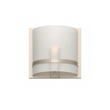 1 - Light, Decorative ARC Wall Sconce Fixture, Brushed Nickel Finish with White glass shade, Dim: 9" W x 12"H x 5"E, Hallway Light Fixtures - LEDMyPlace Load image into Gallery viewer, 1 - Light, Decorative ARC Wall Sconce Fixture, Brushed Nickel Finish with White glass shade, Dim: 9" W x 12"H x 5"E, Hallway Light Fixtures - LEDMyPlace