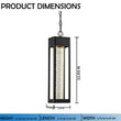 1 - Light LED Integrated Black Outdoor Ceiling Light, 11W 3CCT, Bubble Glass, Pendant - 3.74"L x 3.74"W x 11.65"H - LEDMyPlace Load image into Gallery viewer, 1 - Light LED Integrated Black Outdoor Ceiling Light, 11W 3CCT, Bubble Glass, Pendant - 3.74"L x 3.74"W x 11.65"H - LEDMyPlace
