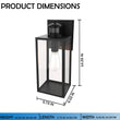 1 - Light Motion Sensor Outdoor Wall Sconce,Dusk to Dawn Sensor Outdoor Lights for House,Waterproof Wall Lantern,Matte Black Finish with Clear Glass Shade - 5.75"L x 6.02"W x 14.29"H - LEDMyPlace Load image into Gallery viewer, 1 - Light Motion Sensor Outdoor Wall Sconce,Dusk to Dawn Sensor Outdoor Lights for House,Waterproof Wall Lantern,Matte Black Finish with Clear Glass Shade - 5.75"L x 6.02"W x 14.29"H - LEDMyPlace