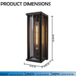 1 Light Outdoor Wall Sconce, Black, Clear Glass, E26 Base, 1X60W, Wall Light Fixtures - 5.31"L x 6.93"W x 15.94"H - LEDMyPlace Load image into Gallery viewer, 1 Light Outdoor Wall Sconce, Black, Clear Glass, E26 Base, 1X60W, Wall Light Fixtures - 5.31"L x 6.93"W x 15.94"H - LEDMyPlace
