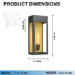 1 - Light, Outdoor Wall Sconce Light, Outdoor Lantern, E26 Socket 1X60W, Clear Glass Panels, Matte Black, 18" H x 7.5" W, Extends 5.5" from the wall - LEDMyPlace Load image into Gallery viewer, 1 - Light, Outdoor Wall Sconce Light, Outdoor Lantern, E26 Socket 1X60W, Clear Glass Panels, Matte Black, 18" H x 7.5" W, Extends 5.5" from the wall - LEDMyPlace
