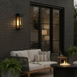 1 - Light, Outdoor Wall Sconce Light, Outdoor Lantern, E26 Socket 1X60W, Clear Glass Panels, Matte Black, 18" H x 7.5" W, Extends 5.5" from the wall - LEDMyPlace Load image into Gallery viewer, 1 - Light, Outdoor Wall Sconce Light, Outdoor Lantern, E26 Socket 1X60W, Clear Glass Panels, Matte Black, 18" H x 7.5" W, Extends 5.5" from the wall - LEDMyPlace
