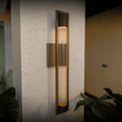 1 - Light, Outdoor Wall Sconce Light, Wall Mount Lantern, 1X60W, GU10 Base, Clear Seedy Glass, a Protective Clear Acrylic Cylinder, Bronze 28 1/2" H x 4" W, Extends 4" from the wall - LEDMyPlace Load image into Gallery viewer, 1 - Light, Outdoor Wall Sconce Light, Wall Mount Lantern, 1X60W, GU10 Base, Clear Seedy Glass, a Protective Clear Acrylic Cylinder, Bronze 28 1/2" H x 4" W, Extends 4" from the wall - LEDMyPlace