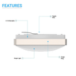 11 in. Square Single Ring Flush Mount Ceiling Light, 1050LM, Power 15W, AC120V, 4000K Dimmable Brushed Nickel, Hallway Light Fixture - LEDMyPlace Load image into Gallery viewer, 11 in. Square Single Ring Flush Mount Ceiling Light, 1050LM, Power 15W, AC120V, 4000K Dimmable Brushed Nickel, Hallway Light Fixture - LEDMyPlace