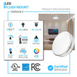 12 in. Dimmable LED Flush Mount Ceiling Lights, Double Ring, 14W, 1100LM, 3000K Warm White, Brushed Nickel Finish Steel, ETL Listed, For Hallway Kitchen Stairwell - LEDMyPlace Load image into Gallery viewer, 12 in. Dimmable LED Flush Mount Ceiling Lights, Double Ring, 14W, 1100LM, 3000K Warm White, Brushed Nickel Finish Steel, ETL Listed, For Hallway Kitchen Stairwell - LEDMyPlace