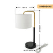 12″D x 23″H Modern Desk Lamp with White Linen Shade – Black or Brushed Brass Finish - 4 Pack - LEDMyPlace Load image into Gallery viewer, 12″D x 23″H Modern Desk Lamp with White Linen Shade – Black or Brushed Brass Finish - 4 Pack - LEDMyPlace
