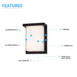 12W LED Outdoor Wall Sconce Light - Oil Rubbed Bronze Finish, 600LM, ETL Listed - Wet Location LED Outdoor Wall Light - LEDMyPlace Load image into Gallery viewer, 12W LED Outdoor Wall Sconce Light - Oil Rubbed Bronze Finish, 600LM, ETL Listed - Wet Location LED Outdoor Wall Light - LEDMyPlace
