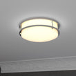 14 inch Dimmable LED Flush Mount Ceiling Lights, Double Ring, 25W,1750 Lumens, 3000K/4000K/5000K Switchable Ceiling Lights, Brushed Nickel Finish Steel, For Hallway Kitchen Stairwell, ETL Listed - LEDMyPlace Load image into Gallery viewer, 14 inch Dimmable LED Flush Mount Ceiling Lights, Double Ring, 25W,1750 Lumens, 3000K/4000K/5000K Switchable Ceiling Lights, Brushed Nickel Finish Steel, For Hallway Kitchen Stairwell, ETL Listed - LEDMyPlace