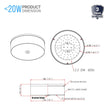 15 in. Drum Shape LED Flush Ceiling Mount Light, 20W, 4000K (Cool White), 2800LM Brushed Nickel Finish & Milky White Acrylic Shade, Hallway Light Fixtures - LEDMyPlace Load image into Gallery viewer, 15 in. Drum Shape LED Flush Ceiling Mount Light, 20W, 4000K (Cool White), 2800LM Brushed Nickel Finish & Milky White Acrylic Shade, Hallway Light Fixtures - LEDMyPlace