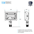 15W Outdoor LED Flood Security Lights, 5700K, 1730LM, IP65 Waterproof Landscape Lighting, Knuckle Mount, Bronze, Outdoor Garden Area Security Floodlight - LEDMyPlace Load image into Gallery viewer, 15W Outdoor LED Flood Security Lights, 5700K, 1730LM, IP65 Waterproof Landscape Lighting, Knuckle Mount, Bronze, Outdoor Garden Area Security Floodlight - LEDMyPlace