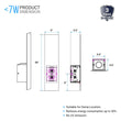2 - Lights, Decorative Wall Sconce with Frosted Glass Diffuser, Dimension W 5 x H 20 x E 3.5 Inch - LEDMyPlace Load image into Gallery viewer, 2 - Lights, Decorative Wall Sconce with Frosted Glass Diffuser, Dimension W 5 x H 20 x E 3.5 Inch - LEDMyPlace