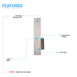2 - Lights, Decorative Wall Sconce with Frosted Glass Diffuser, Dimension W 5 x H 20 x E 3.5 Inch - LEDMyPlace Load image into Gallery viewer, 2 - Lights, Decorative Wall Sconce with Frosted Glass Diffuser, Dimension W 5 x H 20 x E 3.5 Inch - LEDMyPlace