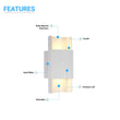 2 - Lights, Indoor LED Wall Sconce 11W 3000K (Warm White) 605LM 120V CRI: 80+, Dimmable, Living Room Wall Lighting - LEDMyPlace Load image into Gallery viewer, 2 - Lights, Indoor LED Wall Sconce 11W 3000K (Warm White) 605LM 120V CRI: 80+, Dimmable, Living Room Wall Lighting - LEDMyPlace