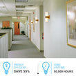 2 - Lights, Wall Sconce with White Glass Shade, Brushed Brass Finish, Dim: L13.5"xW4.45"xE5", Hallway Light Fixtures - LEDMyPlace Load image into Gallery viewer, 2 - Lights, Wall Sconce with White Glass Shade, Brushed Brass Finish, Dim: L13.5"xW4.45"xE5", Hallway Light Fixtures - LEDMyPlace