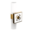 2 - Lights, Wall Sconce with White Glass Shade, Brushed Brass Finish, Dim: L13.5"xW4.45"xE5", Hallway Light Fixtures - LEDMyPlace Load image into Gallery viewer, 2 - Lights, Wall Sconce with White Glass Shade, Brushed Brass Finish, Dim: L13.5"xW4.45"xE5", Hallway Light Fixtures - LEDMyPlace