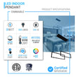 2 - Rectangle Lights, 38W, 3000K, 1900LM, LED Kitchen Island Light Pendant For Dining Living Room, Dimmable, Matte black Body Finish - LEDMyPlace Load image into Gallery viewer, 2 - Rectangle Lights, 38W, 3000K, 1900LM, LED Kitchen Island Light Pendant For Dining Living Room, Dimmable, Matte black Body Finish - LEDMyPlace