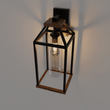 20 - in Black and Wood Outdoor Farmhouse Wall Lantern, 1 - Light Wall Lamp Sconce, Clear Seeded Glass - LEDMyPlace Load image into Gallery viewer, 20 - in Black and Wood Outdoor Farmhouse Wall Lantern, 1 - Light Wall Lamp Sconce, Clear Seeded Glass - LEDMyPlace