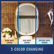 24 in. X 36 in. LED Lighted Bathroom Mirror with Gold Frame, Touch Sensor Switch and CCT Remembrance, CRI 90+, Evo Style - LEDMyPlace Load image into Gallery viewer, 24 in. X 36 in. LED Lighted Bathroom Mirror with Gold Frame, Touch Sensor Switch and CCT Remembrance, CRI 90+, Evo Style - LEDMyPlace