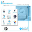 24 in. X 36 in. LED Lighted Bathroom Mirror with Gold Frame, Touch Sensor Switch and CCT Remembrance, CRI 90+, Evo Style - LEDMyPlace Load image into Gallery viewer, 24 in. X 36 in. LED Lighted Bathroom Mirror with Gold Frame, Touch Sensor Switch and CCT Remembrance, CRI 90+, Evo Style - LEDMyPlace