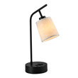 25" Industrial Table Lamp with Fabric Shade Simplicity Reading Lamps for Bedside Table, Living Room, Study Room with Switch & 1 Socket, Finish/color - black & white - LEDMyPlace Load image into Gallery viewer, 25" Industrial Table Lamp with Fabric Shade Simplicity Reading Lamps for Bedside Table, Living Room, Study Room with Switch & 1 Socket, Finish/color - black & white - LEDMyPlace
