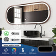 26 in. X 63 in. LED Lighted Bathroom Vanity Mirror with Rose Gold Frame, CRI 90+, Anti - Fog Adjustable Color Temperature & Remembrance, Lighted Makeup Mirrors, Realx Style - LEDMyPlace Load image into Gallery viewer, 26 in. X 63 in. LED Lighted Bathroom Vanity Mirror with Rose Gold Frame, CRI 90+, Anti - Fog Adjustable Color Temperature & Remembrance, Lighted Makeup Mirrors, Realx Style - LEDMyPlace
