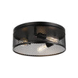 3 - Lights Cage Style Flush Mount Fixture, Drum Shape, E26 Base, UL Listed, 3 Years Warranty - LEDMyPlace Load image into Gallery viewer, 3 - Lights Cage Style Flush Mount Fixture, Drum Shape, E26 Base, UL Listed, 3 Years Warranty - LEDMyPlace