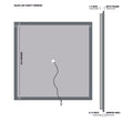 36 in. X 36 in. LED Lighted Bathroom Vanity Mirror, Anti Fog, CRI 90+, Adjustable Color Temperature & Remembrance, Makeup Mirror, Touch Button, Inner Window Style - LEDMyPlace Load image into Gallery viewer, 36 in. X 36 in. LED Lighted Bathroom Vanity Mirror, Anti Fog, CRI 90+, Adjustable Color Temperature & Remembrance, Makeup Mirror, Touch Button, Inner Window Style - LEDMyPlace