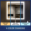36 in. x 36 in. LED Lighted Bathroom Vanity Mirror, Anti - Fog, Touch Button, Adjustable Color Temperature & Remembrance, Wall Mounted Makeup Mirror, CRI 90+, Window Style - LEDMyPlace Load image into Gallery viewer, 36 in. x 36 in. LED Lighted Bathroom Vanity Mirror, Anti - Fog, Touch Button, Adjustable Color Temperature & Remembrance, Wall Mounted Makeup Mirror, CRI 90+, Window Style - LEDMyPlace