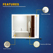 36 in. x 36 in. LED Lighted Bathroom Vanity Mirror, Anti - Fog, Touch Button, Adjustable Color Temperature & Remembrance, Wall Mounted Makeup Mirror, CRI 90+, Window Style - LEDMyPlace Load image into Gallery viewer, 36 in. x 36 in. LED Lighted Bathroom Vanity Mirror, Anti - Fog, Touch Button, Adjustable Color Temperature & Remembrance, Wall Mounted Makeup Mirror, CRI 90+, Window Style - LEDMyPlace