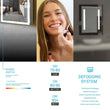 36 in. x 36 in. LED Lighted Bathroom Vanity Mirror, Anti - Fog, Touch Button, Adjustable Color Temperature & Remembrance, Wall Mounted Makeup Mirror, CRI 90+, Window Style - LEDMyPlace Load image into Gallery viewer, 36 in. x 36 in. LED Lighted Bathroom Vanity Mirror, Anti - Fog, Touch Button, Adjustable Color Temperature & Remembrance, Wall Mounted Makeup Mirror, CRI 90+, Window Style - LEDMyPlace