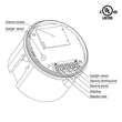 360° 3 Step Dimming Motion & Daylight Sensor for Linear High bay - 49ft max height - Frosted - LEDMyPlace Load image into Gallery viewer, 360° 3 Step Dimming Motion & Daylight Sensor for Linear High bay - 49ft max height - Frosted - LEDMyPlace