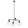 4 - Lights Chandelier Lighting Fixture, Clear Glass Chandelier for Kitchen, Coffee Bar, E26 Base - LEDMyPlace Load image into Gallery viewer, 4 - Lights Chandelier Lighting Fixture, Clear Glass Chandelier for Kitchen, Coffee Bar, E26 Base - LEDMyPlace