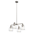 4 - Lights Chandelier Lighting Fixture, Clear Glass Chandelier for Kitchen, Coffee Bar, E26 Base - LEDMyPlace Load image into Gallery viewer, 4 - Lights Chandelier Lighting Fixture, Clear Glass Chandelier for Kitchen, Coffee Bar, E26 Base - LEDMyPlace
