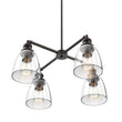 4 - Lights Chandelier Lighting Fixture, Clear Glass Chandelier for Kitchen, Coffee Bar, E26 Base - LEDMyPlace Load image into Gallery viewer, 4 - Lights Chandelier Lighting Fixture, Clear Glass Chandelier for Kitchen, Coffee Bar, E26 Base - LEDMyPlace