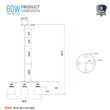4 - Lights Chandelier Lighting Fixture, Clear Glass Chandelier for Kitchen, Coffee Bar, E26 Base - LEDMyPlace Load image into Gallery viewer, 4 - Lights Chandelier Lighting Fixture, Clear Glass Chandelier for Kitchen, Coffee Bar, E26 Base - LEDMyPlace
