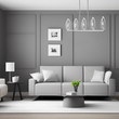 43.5 in. 5 - Light Chrome and stainless steel Finish with Deco Candlestick Linear Chandelier for Dining Room - LEDMyPlace Load image into Gallery viewer, 43.5 in. 5 - Light Chrome and stainless steel Finish with Deco Candlestick Linear Chandelier for Dining Room - LEDMyPlace