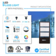 450W LED High Output Flood Light With Photocell, 5700K, AC277 - 480V High Voltage, Dusk to Dawn Security Light, IP65, Bronze, With 20KV Surge Protector, For Garden Yard Parking Lot Stadium Arena Lighting Fixture - LEDMyPlace Load image into Gallery viewer, 450W LED High Output Flood Light With Photocell, 5700K, AC277 - 480V High Voltage, Dusk to Dawn Security Light, IP65, Bronze, With 20KV Surge Protector, For Garden Yard Parking Lot Stadium Arena Lighting Fixture - LEDMyPlace