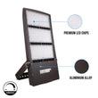 450W LED High Output Flood Light With Photocell, 5700K, AC277 - 480V High Voltage, Dusk to Dawn Security Light, IP65, Bronze, With 20KV Surge Protector, For Garden Yard Parking Lot Stadium Arena Lighting Fixture - LEDMyPlace Load image into Gallery viewer, 450W LED High Output Flood Light With Photocell, 5700K, AC277 - 480V High Voltage, Dusk to Dawn Security Light, IP65, Bronze, With 20KV Surge Protector, For Garden Yard Parking Lot Stadium Arena Lighting Fixture - LEDMyPlace