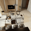 5 - Light Chrome and Stainless Steel Chandelier Light with White Glass, E12 Base, 120V, Bulb Type B10, Socket type E12, Max wattage Per Socket 60W - 28“D x 16”H - LEDMyPlace Load image into Gallery viewer, 5 - Light Chrome and Stainless Steel Chandelier Light with White Glass, E12 Base, 120V, Bulb Type B10, Socket type E12, Max wattage Per Socket 60W - 28“D x 16”H - LEDMyPlace