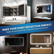 55.1 in. X 25.6 in. Backlit/Frontlit LED Lighted Bathroom Vanity Mirror with Pivoting Side Mirrors, Thin Plexiglass Edge, Anti Fog, Adjustable 3 - Color Temperature & Remembrance, Makeup Mirror, Touch Button, CRI 90+, Titan Style - LEDMyPlace Load image into Gallery viewer, 55.1 in. X 25.6 in. Backlit/Frontlit LED Lighted Bathroom Vanity Mirror with Pivoting Side Mirrors, Thin Plexiglass Edge, Anti Fog, Adjustable 3 - Color Temperature & Remembrance, Makeup Mirror, Touch Button, CRI 90+, Titan Style - LEDMyPlace