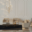 6 LED Lights Farmhouse Candle Chandeliers Satin Brass Finish Hardware with Hand Made Crystal - LEDMyPlace Load image into Gallery viewer, 6 LED Lights Farmhouse Candle Chandeliers Satin Brass Finish Hardware with Hand Made Crystal - LEDMyPlace