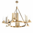 6 - Light Ring Chandelier Ceiling Light In Brass Finish with Clear Glass, E12 Base, Width 28" Height 22", 120V, Bulb Type B10, Socket type E12, Max wattage Per Socket 60W - LEDMyPlace Load image into Gallery viewer, 6 - Light Ring Chandelier Ceiling Light In Brass Finish with Clear Glass, E12 Base, Width 28" Height 22", 120V, Bulb Type B10, Socket type E12, Max wattage Per Socket 60W - LEDMyPlace
