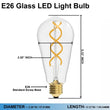 6 Watt 2 - Soft Filament, ST18 Dimmable LED Clear Vintage Style Light Bulb Vintage Antique Style Light Bulb, 120V/60Hz, 2700K, 450LM, E26 - D2.28"*5.12"H - LEDMyPlace Load image into Gallery viewer, 6 Watt 2 - Soft Filament, ST18 Dimmable LED Clear Vintage Style Light Bulb Vintage Antique Style Light Bulb, 120V/60Hz, 2700K, 450LM, E26 - D2.28"*5.12"H - LEDMyPlace