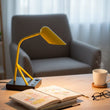 6.25″W x 16.2″H Black/Yellow Table Lamp with E12 Socket, Outlet, and USB Ports - LEDMyPlace Load image into Gallery viewer, 6.25″W x 16.2″H Black/Yellow Table Lamp with E12 Socket, Outlet, and USB Ports - LEDMyPlace