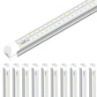 8ft LED Shop Light Fixture, 60W V Shape 6500K 7200LM Clear Cover, AC100 - 277V, ETL Listed, Plug and Play, Damp Location, High Output T8 Integrated LED Tube, Linkable LED Shop Lights for Garage, Warehouse, Workshop - LEDMyPlace Load image into Gallery viewer, 8ft LED Shop Light Fixture, 60W V Shape 6500K 7200LM Clear Cover, AC100 - 277V, ETL Listed, Plug and Play, Damp Location, High Output T8 Integrated LED Tube, Linkable LED Shop Lights for Garage, Warehouse, Workshop - LEDMyPlace