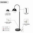 26"H x 10"W x 16"D Table Lamp with Rocker Switch – Matte Black Finish Load image into Gallery viewer, 26"H x 10"W x 16"D Table Lamp with Rocker Switch – Matte Black Finish