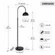 26"H x 10"W x 16"D Table Lamp with Rocker Switch – Matte Black Finish Load image into Gallery viewer, 26"H x 10"W x 16"D Table Lamp with Rocker Switch – Matte Black Finish